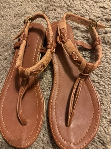 WOMENS LEATHER  HUARACHE MEXICAN SANDALS Size 7 - Picture 1 of 1