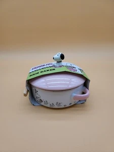 Peanuts New 2025 Snoopy & Bunny Easter Brie Baker Pink/White - Picture 1 of 10