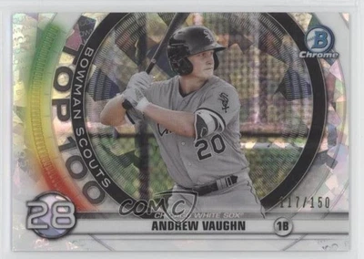 2020 Bowman Scouts Top 100 Chrome Atomic Refractor /150 Andrew Vaughn #BTP-28 - Image 1 of 2