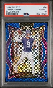 2024 Select #24 JJ McCarthy Concourse Blue Prizm #059/249 Rookie RC Vikings - Imagen 1 de 2