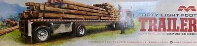 Moebius Models' 48 foot with realistic Cambered Deck Trailer Flat Bed 1/25 - Image 1 of 4