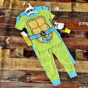Nickelodeon Teenage Mutant Ninja Turtles Kids' 4-Piece Cotton Pajama Set 4T TMNT - Picture 1 of 6