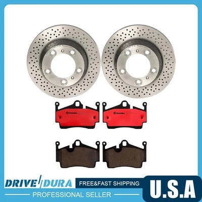 Rotores de freno de disco trasero Brembo pastillas de freno de cerámica para Porsche Boxster 2005-2016 Foto 1 de 4