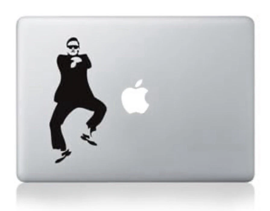 Apple MacBook Laptop Sticker Vinyl Decal PSY Gangnam Style Song Dance Pose Move - Image 1 of 1