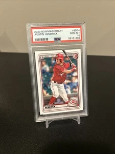 2020 BOWMAN DRAFT #BD34 AUSTIN HENDRICK PSA 10 - Picture 1 of 2