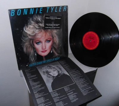 BONNIE TYLER IN SHRINKWRAP WITH SONG HYPE STICKER FASTER THAN THE SPEED OF NIGHT - Image 1 of 2