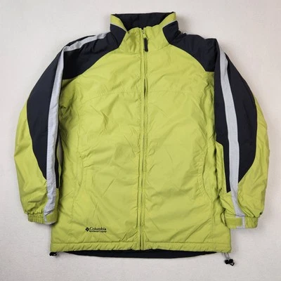 Columbia Chaqueta Mujer Grande Verde Negro Cremallera Completa Puffer Exterior Invierno Abrigo Foto 1 de 4