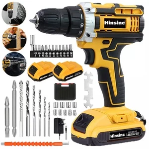 2 Battery 21V Cordless Drill Combi Driver High Power Electric Screwdriver Set UK - Picture 1 of 14