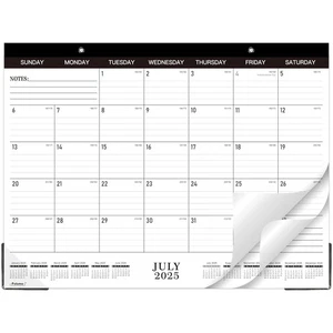 Tischkalender 2025-2026 JUL 2025 - DEZ 2026 mit Eckenschutzfolien - Bild 1 von 9