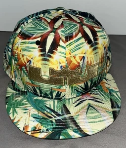 Nike True Mens Floral Print Gold Lebron James X 10 Championship Snapback Hat Cap - Picture 1 of 6