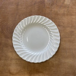 Sheffield USA BONE WHITE Swirl Rim Salad Plate 7 1/2" 1 ea     7 available - Picture 1 of 5