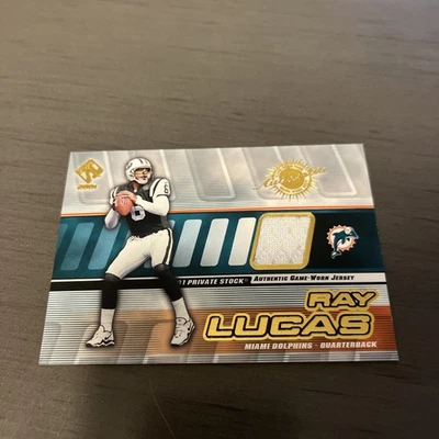 2001 Pacific Private Stock - Game-Worn Gear Ray Lucas #83 (MEM) Dolphins Jets  - Image 1 of 2