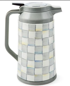 Brand New Mackenzie-Childs Sterling Check Coffee Carafe - Picture 1 of 5
