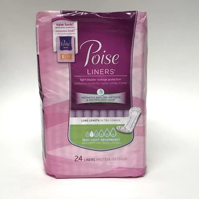 Forros de fugas de vejiga para incontinencia de aplomo longitud larga 2 absorción muy ligera 24ct Foto 1 de 4