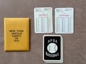APBA 1913 New York Lincoln Giants NEGRO LEAGUE Baseball Great Team Set 1994 GTOP - Picture 1 of 1