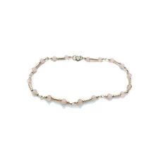 Shine in Style: Exquisite 925 Silver Traditional Anklet - with rose quar  ( 1ps)