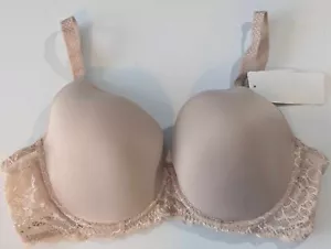 NWT SIMONE PERELE CARESSE 3D PLUNGE PEAU ROSE UNDERWIRE BRA SIZE 38D 12A316 - Picture 1 of 1