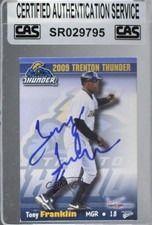 2009 MultiAd Sports Trenton Thunder Tony Franklin #1 CAS Certified Sealed Auto