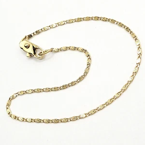 Modern Snail or Spiral Link Gold Tone Thin Chain Bracelet Simplistic 6.5 Inch - Picture 1 of 23
