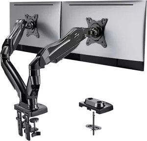 Ergonomic Dual Monitor Stand - Adjustable VESA Mount for 13-32 Inch Screens - Picture 1 of 9