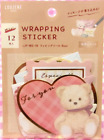 LOUJENE TOKYO Bear Animal Wrapping Gift Message Sticker Japan 12 pieces