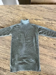 Suéter Zara Mujer Azul Manga 3/4 Cuello Alto 9 Verde - Imagen 1 de 9