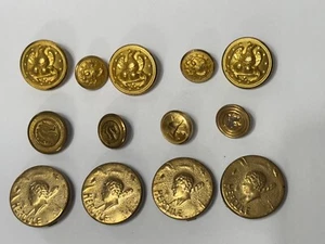 Vintage Assorted Brass Buttons and Covers - Picture 1 of 11