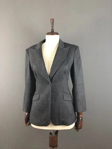 Moschino Jeans Blazer Jacket Wool Gray Women Size 6 - Picture 1 of 15