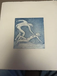 Erotic Lithograph Original Signed Art Print Numbered Title Unknown - Picture 1 of 5