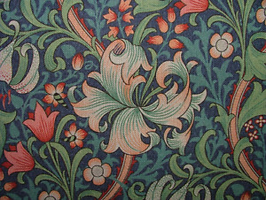 3 Metres William Morris Golden Lily Jewel Fabric Curtain Cushion Upholstery
