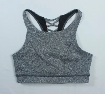 Sujetador deportivo Zella talla XS gris jaspeado con tiras espalda deportiva ocio yoga Foto 1 de 4