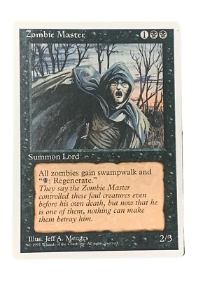 Magic The Gathering Trading Cards Zombie Master Normal Variation Fourth Edition - Image 1 of 2
