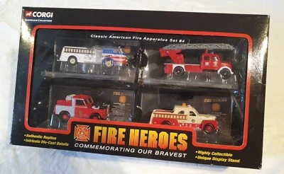 Corgi FIRE HEROES CSFH13004 Classic American Fire Apparatus Set incl Land Rover - Image 1 of 4
