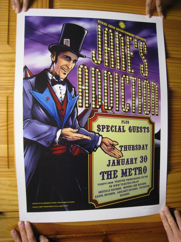 Jane's Addiction Poster Janes Special Guest Signed & Numbered - Image 1 of 3