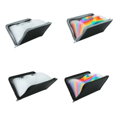 Receipt Wallet Small Expandable File Folder Accordion Folder Zippered - Image 1 of 4