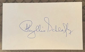 PHYLLIS SCHLAFLY SIGNED 3"X5" INDEX CARD & ENVELOPE ANTI FEMINIST ACTIVIST D2016 - Picture 1 of 2