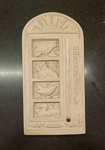 Vintage Carruth Studio Thermometer Owl Duck Sun Cement Garden Decor (B3-J10) - Picture 1 of 9