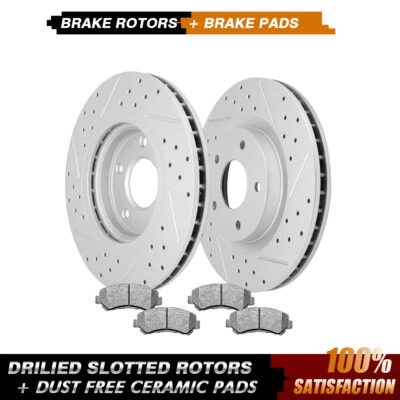 Rotores dianteiros e pastilhas de freio adequados para 2008 2009 2010 2011 2012 - 2013 Nissan Rogue - Imagem 1 de 4