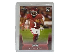 Tarjeta de novato Jalen Hurts 2020 Leaf Draft RC Oklahoma Sooners #15 Red Parallel - Imagen 1 de 8