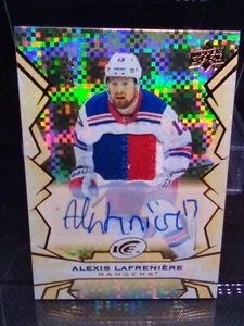 #92 Alexis Lafreniere Patch Auto Upper Deck Ice 2022-23 Oro 24/25 - Foto 1 di 10