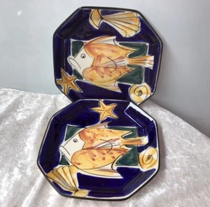 Vintage Robert Gordon Set Of 2 John Dory ll Square Plates Australia - Picture 1 of 6