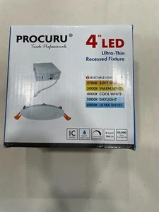 9 Watt Slim LED 4-Inch Round Panel Recessed Light Round 90V-130V 2000K - 6000k - Bild 1 von 3