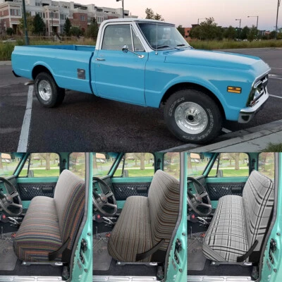 Cubierta de asiento de banco delantero con manta de sillín de tamaño completo para camioneta GMC C/K 1500 2500 3500 Foto 1 de 4