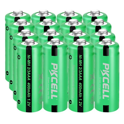 16 Piezas 2/3AAA Tamaño Batería Recargable Botón Superior 1.2v 400mAh Ni-Mh para Luces Foto 1 de 4