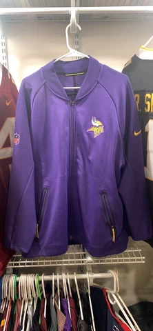 NIKE Minnesota Vikings NFL On Field Therma DRI-FIT Jacket Purple Sz XL EUC Cover