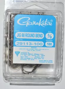 gamakatsu jig 60 round bend hooks 3/0 super value pack 29113-100 hooks - Picture 1 of 2
