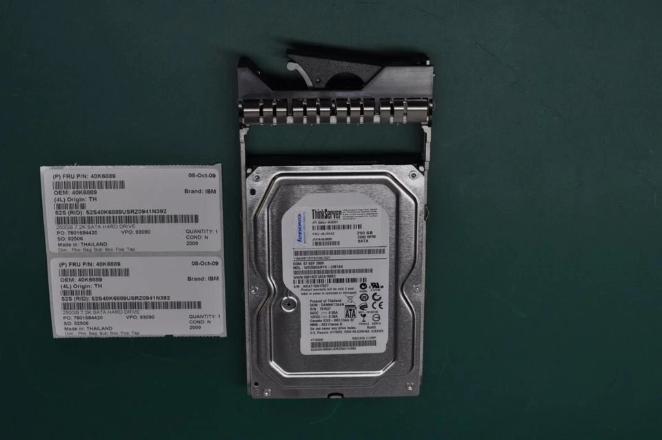 IBM 250GB 3.5" Hard Drive  7.2k 3.0gb SATA Grade A 40K6889 - Image 1 of 2