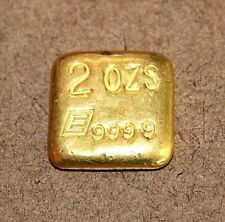 HTF Vintage Engelhard 2 oz Cast 9999 Fine Gold Pour Bar [062WEI]