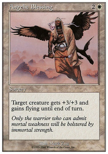 Angelic Blessing ~ Heavily Played Starter 2000 MTG Magic UltimateMTG White Card - Image 1 of 1