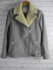 Country Road womens jacket coat grey wool cream zip front XS, 8 - Picture 1 of 10